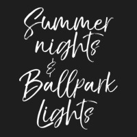 Baseball Summer Nights And Ballpark Lights Classic T-shirt | Artistshot