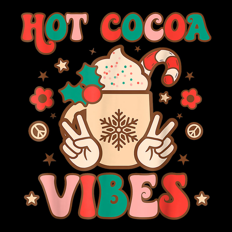 Groovy Hot Cocoa Vibes Hippie Xmas Merry Christmas Pajamas T Shirt Pocket T-Shirt by naeqozhuhaso | Artistshot