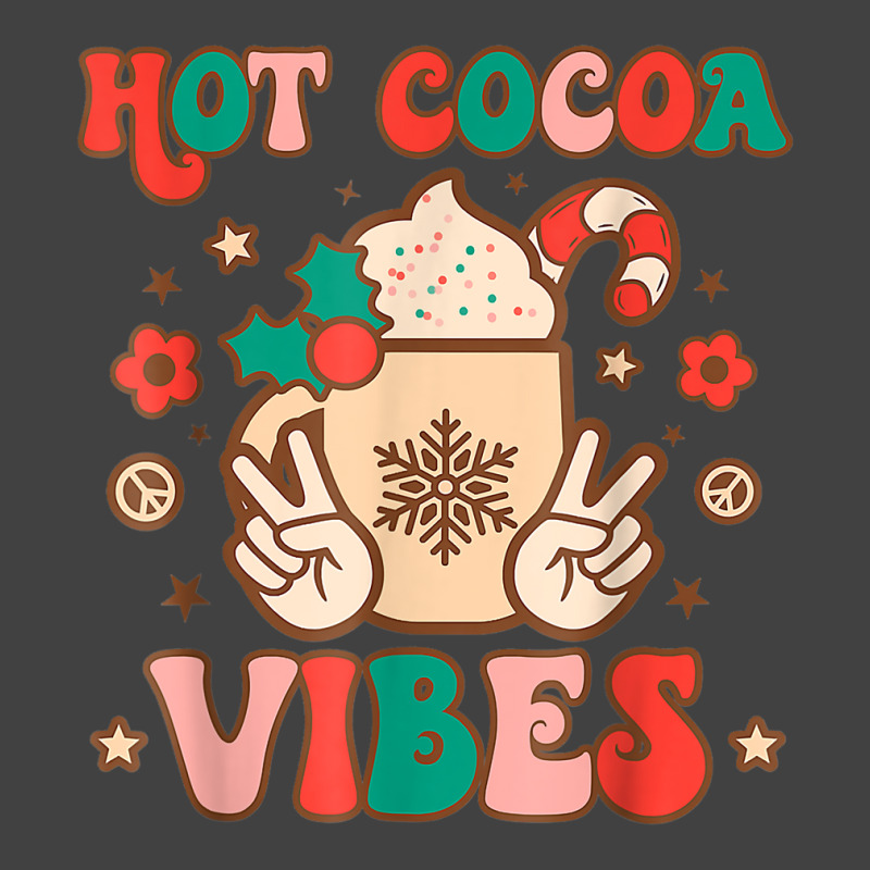 Groovy Hot Cocoa Vibes Hippie Xmas Merry Christmas Pajamas T Shirt Vintage T-Shirt by naeqozhuhaso | Artistshot