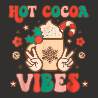 Groovy Hot Cocoa Vibes Hippie Xmas Merry Christmas Pajamas T Shirt Champion Hoodie | Artistshot