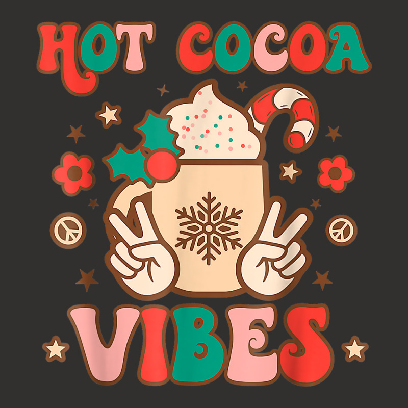 Groovy Hot Cocoa Vibes Hippie Xmas Merry Christmas Pajamas T Shirt Champion Hoodie by naeqozhuhaso | Artistshot