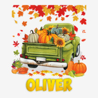 Thankful Oliver Thanksgiving Pumpkin Truck Fall Tree Blessed T Shirt Youth 3/4 Sleeve | Artistshot