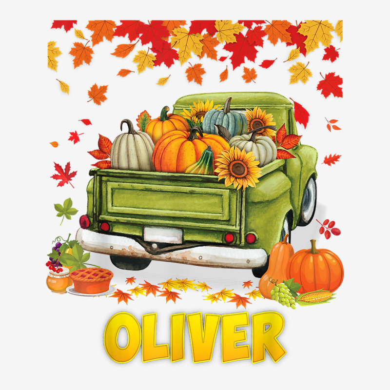 Thankful Oliver Thanksgiving Pumpkin Truck Fall Tree Blessed T Shirt Youth 3/4 Sleeve | Artistshot