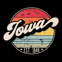 Retro Iowa Home State Ia Cool 70s Style Sunset Pocket T-shirt | Artistshot