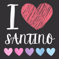 I Love Santino Personalized Name Cool Birthday Party T Shirt Vintage Short | Artistshot