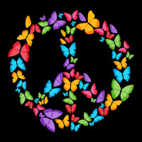 Retro Peace Love Love 60's 70's Hippie Butterflies Youth Hoodie | Artistshot