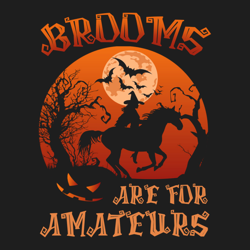 Brooms Are For Amateurs Witch Riding Horse Halloween Women Long Sleeve Classic T-shirt by cm-arts | Artistshot