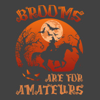 Brooms Are For Amateurs Witch Riding Horse Halloween Women Long Sleeve Vintage T-shirt | Artistshot