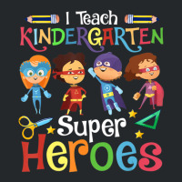 I Teach Kindergarten Superheroes Wellcome Back To School Crewneck Sweatshirt | Artistshot