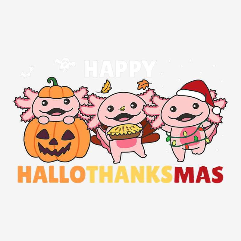 Axolotl Christmas Halloween Costume Happy Hallothanksmas Adjustable Cap | Artistshot