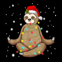 Christmas Lights Sloth Meditating Pocket T-shirt | Artistshot