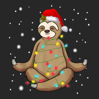 Christmas Lights Sloth Meditating Men's T-shirt Pajama Set | Artistshot