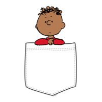 Peanuts Franklin Faux Pocket Sticker | Artistshot