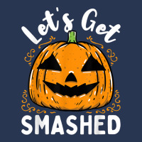 Lets Get Smashed Funny Pumpkin Halloween Drinking Costume Ladies Denim Jacket | Artistshot