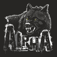 Dominant Predator Alpha Scary Wolf Face Tank Top Ladies Fitted T-shirt | Artistshot