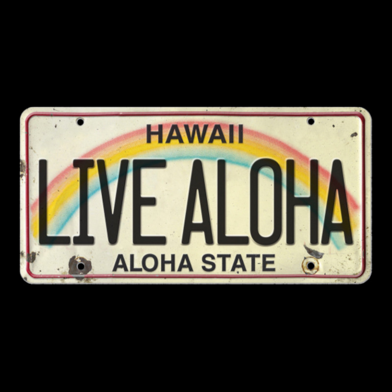 Live Aloha Vintage License Plate Youth Sweatshirt | Artistshot