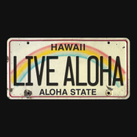 Live Aloha Vintage License Plate Baby Bibs | Artistshot