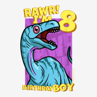 Rawr! I'm 8 Birthday Boys 8th Birthday Dino Noasaurus T Shirt Adjustable Cap | Artistshot