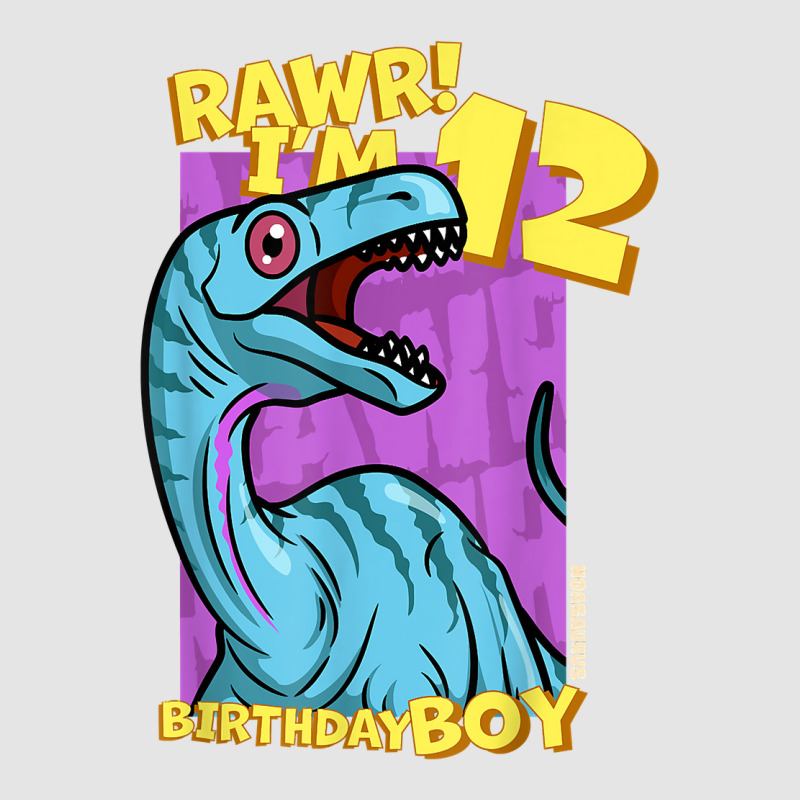 Rawr! I'm 12 Birthday Boys 12th Birthday Dino Noasaurus T Shirt Exclusive T-shirt | Artistshot