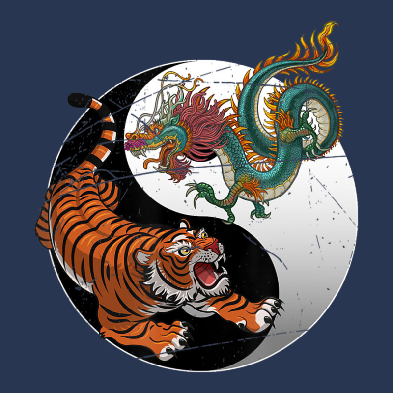 Asian Dragon Tiger Yin Yang Tiger Men Denim Jacket | Artistshot