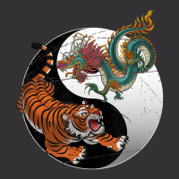 Asian Dragon Tiger Yin Yang Tiger Vintage Hoodie | Artistshot