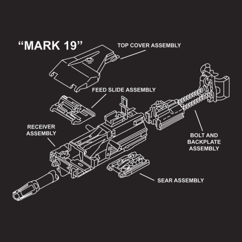 Mark 19 Gun Parts Diagram Schematic Mk19 Grenade Launcher Vintage Cap | Artistshot