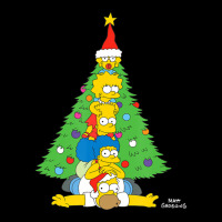 The Simpsons Family Christmas Tree Holiday Adjustable Cap | Artistshot