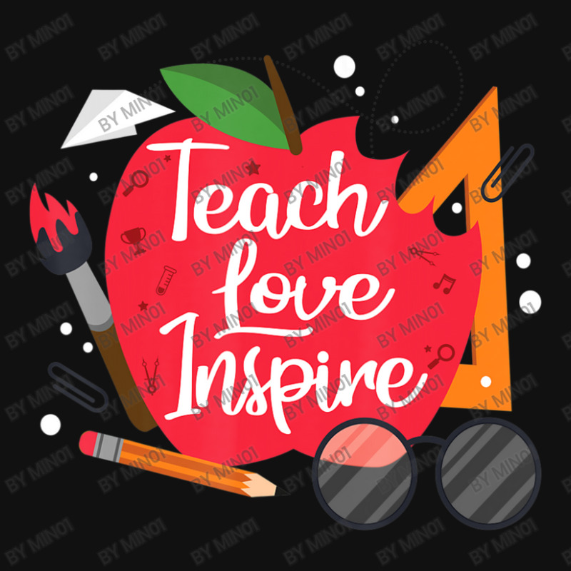 Teach, Love, Inspire Teacher Appreciation From Students Landscape Canvas Print | Artistshot