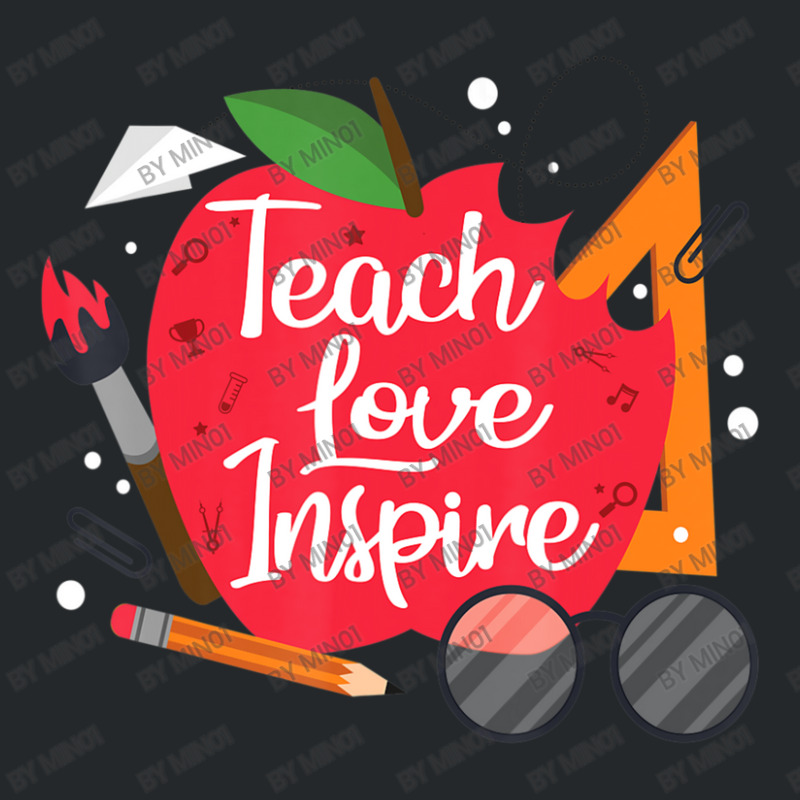 Teach, Love, Inspire Teacher Appreciation From Students Crewneck Sweatshirt | Artistshot