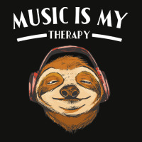 Music Is My Therapy T  Shirt Music Is My Therapy Sloth Funny T  Shirt Scorecard Crop Tee | Artistshot