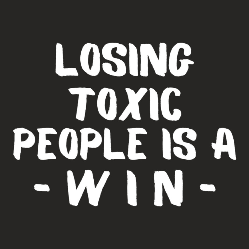 Losing Toxic People Is A Win Ladies Fitted T-Shirt by cm-arts | Artistshot