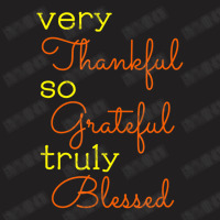 Thankful Grateful Blessed Fall Autumn Color Christian T-shirt | Artistshot