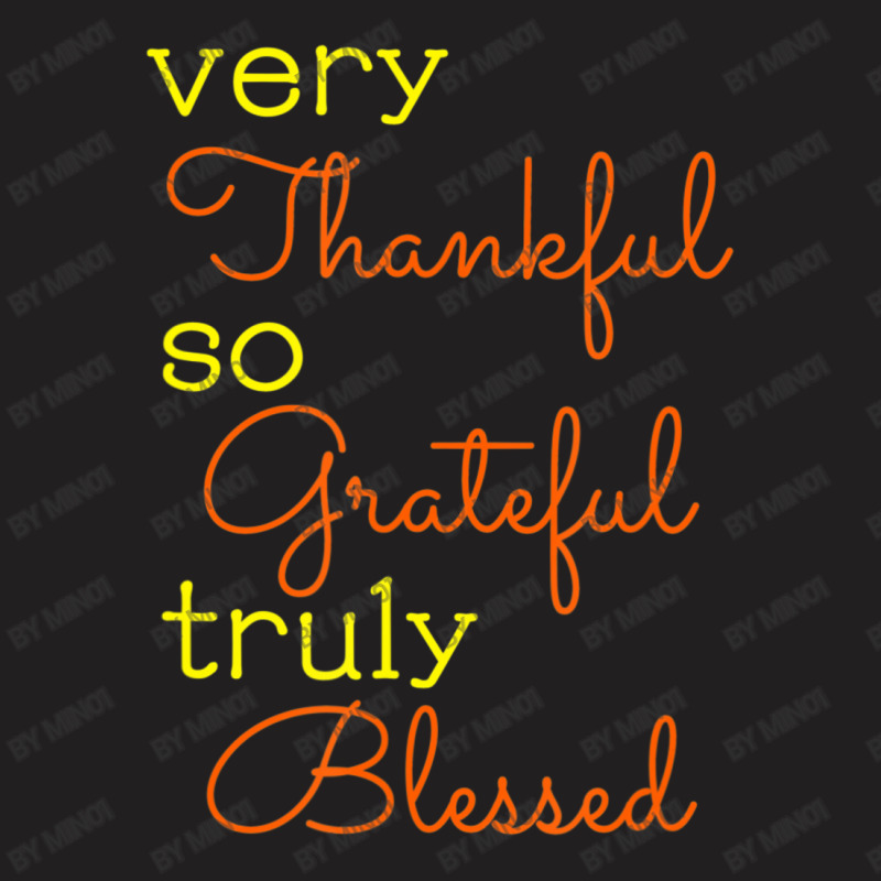 Thankful Grateful Blessed Fall Autumn Color Christian T-shirt | Artistshot