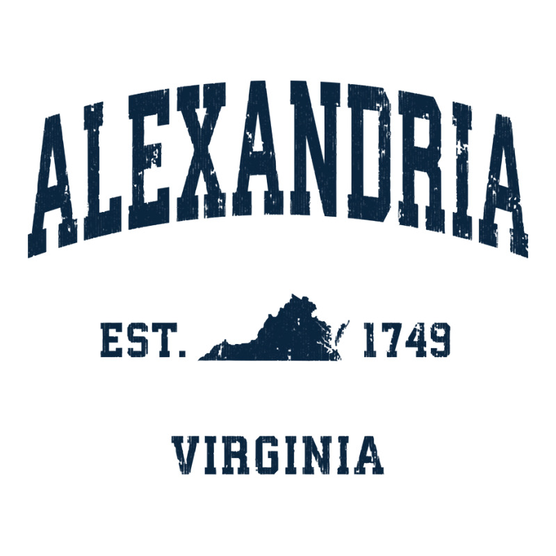 Alexandria Virginia Va Vintage Athletic Navy Sports Design Long Sleeve Unisex Hoodie by cm-arts | Artistshot