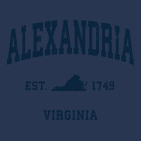 Alexandria Virginia Va Vintage Athletic Navy Sports Design Long Sleeve Men Denim Jacket | Artistshot