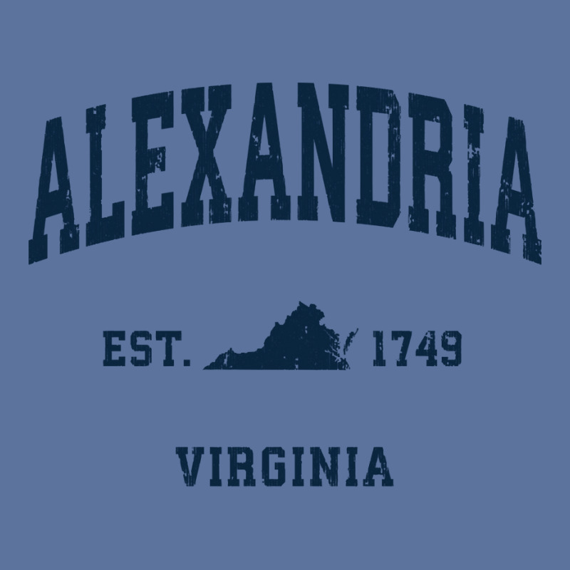 Alexandria Virginia Va Vintage Athletic Navy Sports Design Long Sleeve Lightweight Hoodie by cm-arts | Artistshot