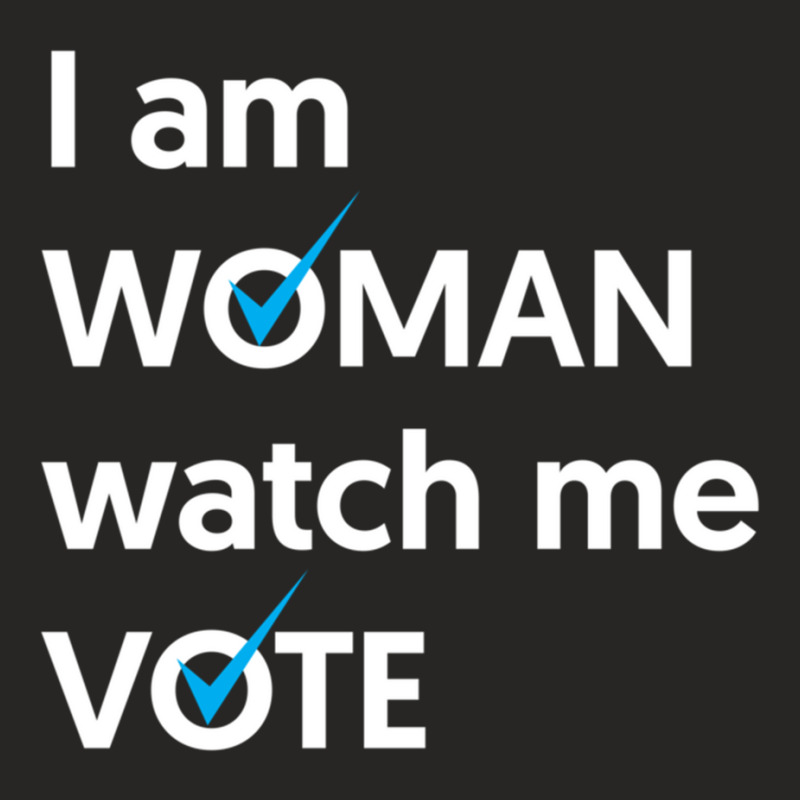 I Am Woman Watch Me Vote 2022 Blue Wave Vote Long Sleeve T Shirt Ladies Fitted T-Shirt by cm-arts | Artistshot