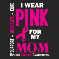 I Wear Pink For My Mom (breast Cancer Awareness) Ladies Fitted T-shirt | Artistshot