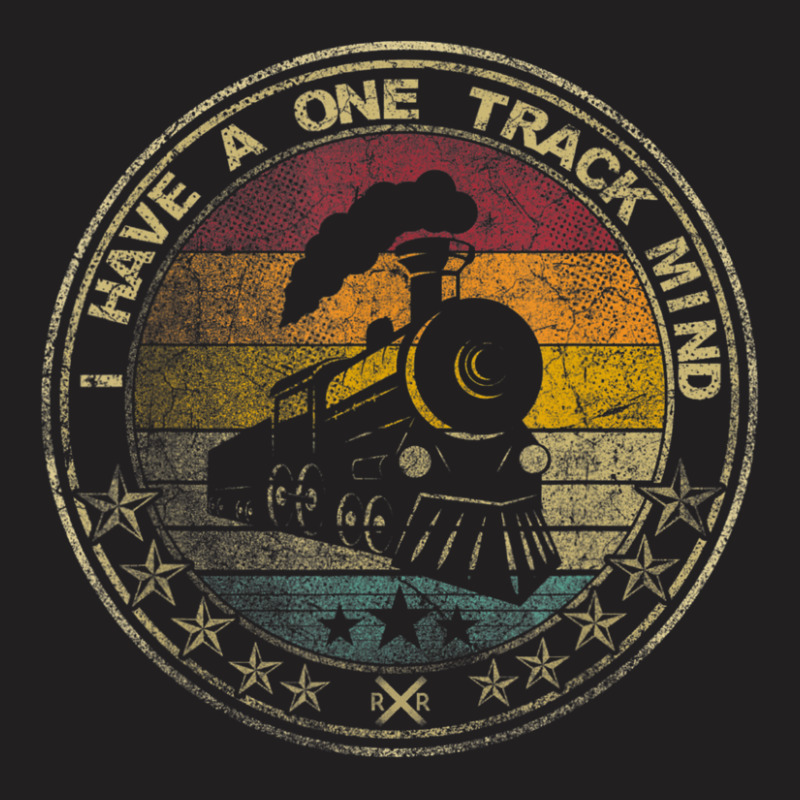 I Have A One Track Mind Train Retro Engine Model Railroad T-shirt | Artistshot