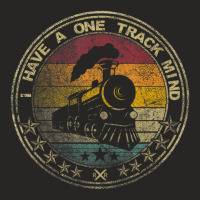 I Have A One Track Mind Train Retro Engine Model Railroad Ladies Fitted T-shirt | Artistshot