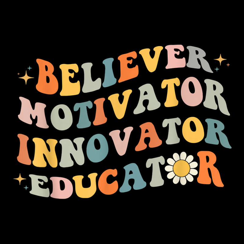 Back To School Believer Motivator Innovator Educator Retro T Shirt Youth Jogger by cm-arts | Artistshot