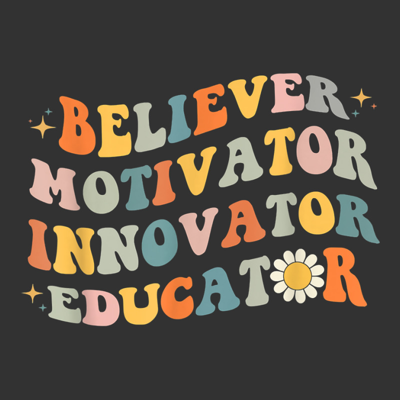 Back To School Believer Motivator Innovator Educator Retro T Shirt Baby Bodysuit by cm-arts | Artistshot