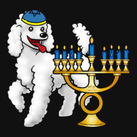 Funny Hanukkah T  Shirt Funny Jewish Poodle Dog Lover Menorah Hanukkah Baby Bibs | Artistshot