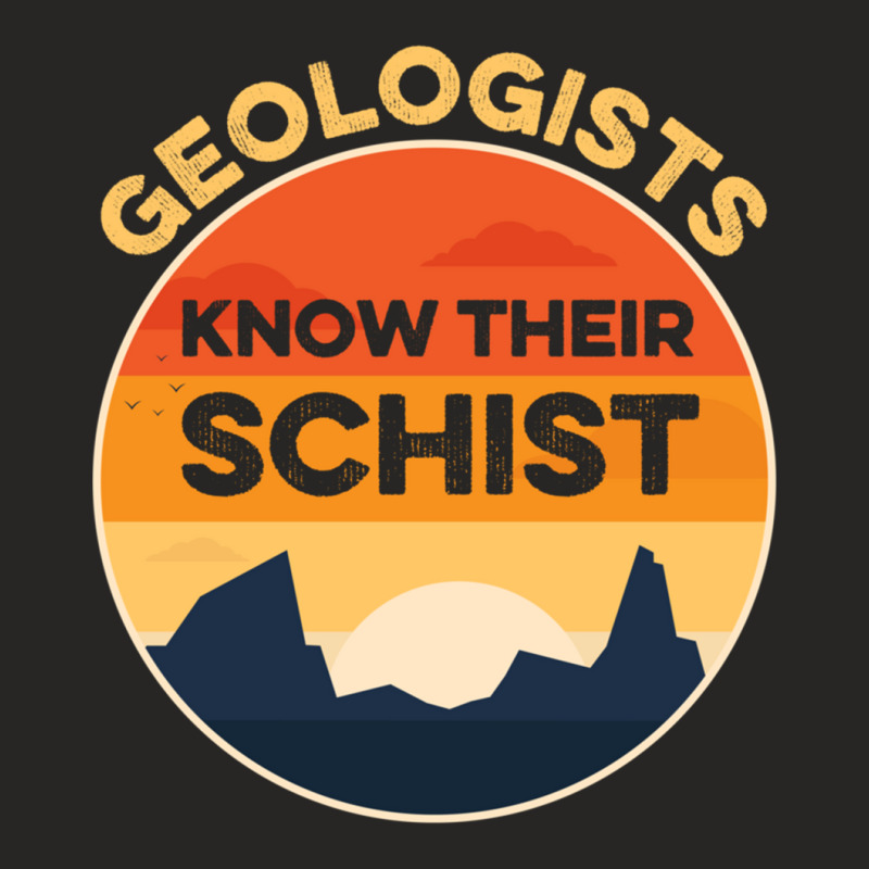 Geologists Know Their Schist Funny Geologist Pun Geology Fun Long Slee Ladies Fitted T-Shirt by cm-arts | Artistshot