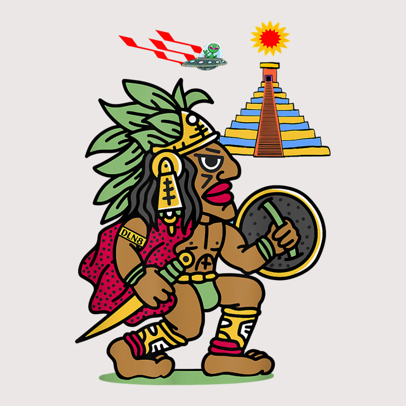 Ancient Aztec Warrior Dln8 Aliens At Tenochtitlan T Shirt Pocket T-Shirt by cm-arts | Artistshot