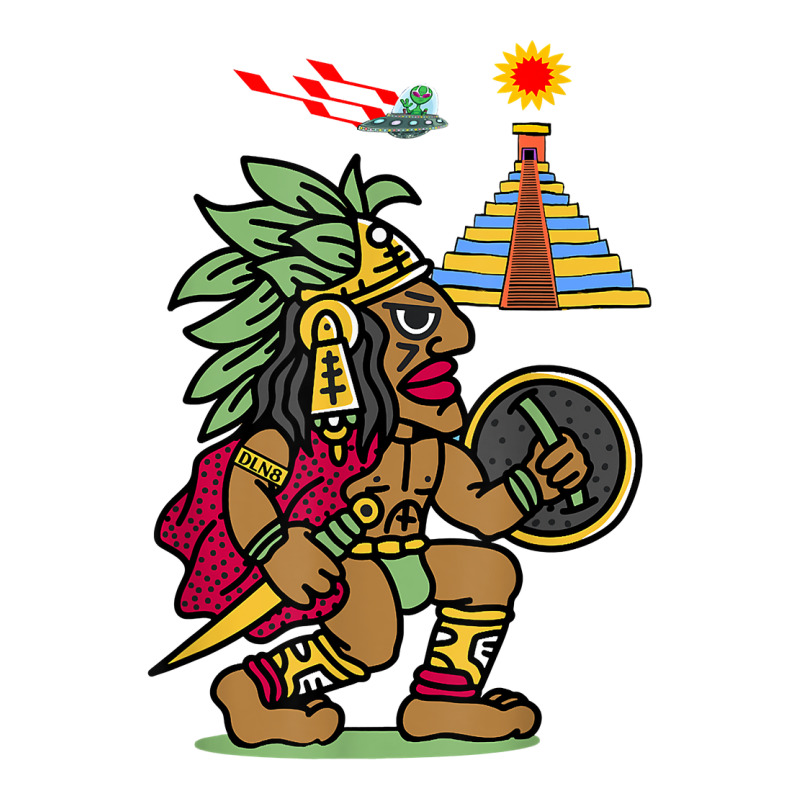 Ancient Aztec Warrior Dln8 Aliens At Tenochtitlan T Shirt 3/4 Sleeve Shirt by cm-arts | Artistshot