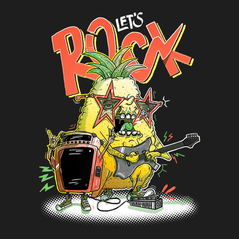 Funny Musician Shirt Rock N Roll Pineapple Guitar Players T  Shirt Classic T-shirt by hratke | Artistshot