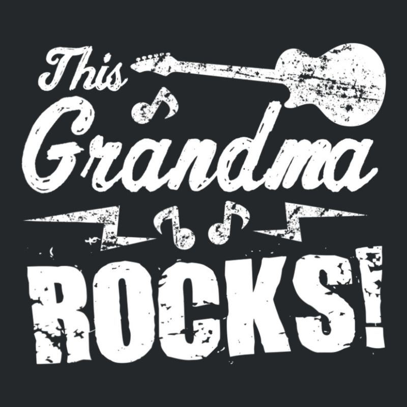 This Grandma Rocks Guitar Rock N Roll Crewneck Sweatshirt | Artistshot