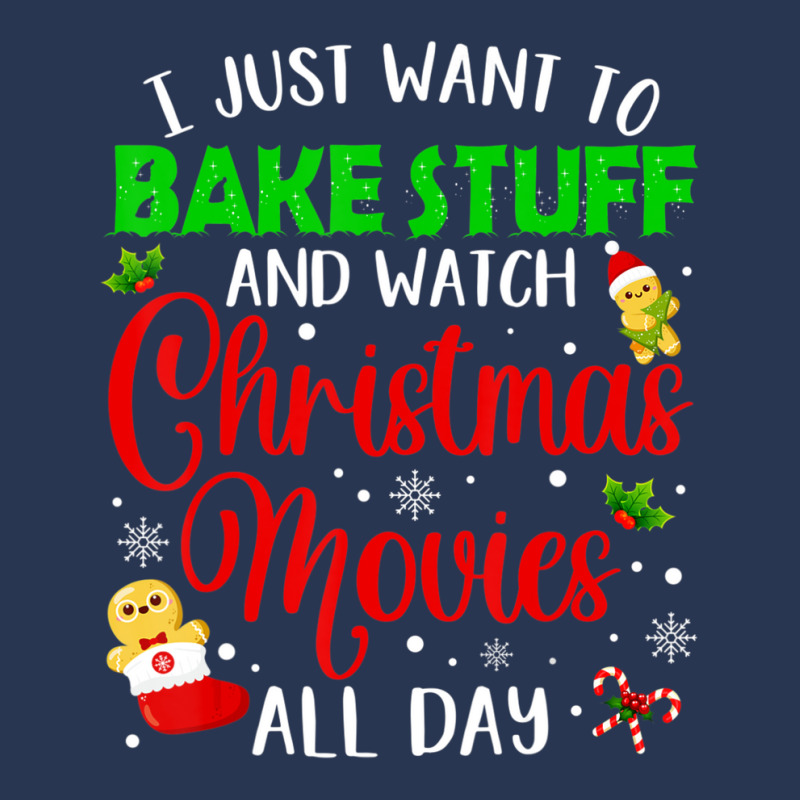 I Just Want To Bake Stuff And Watch Christmas Movies Women Ladies Denim Jacket | Artistshot