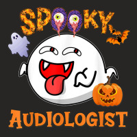 Boo Halloween Costume Spooky Audiologist T Shirt Ladies Fitted T-shirt | Artistshot